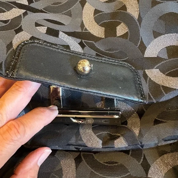Coach Black and Silver Women's Bag - Picture 4 of 9